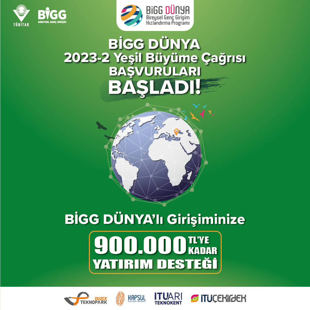 BiGGDÜNYA 2023-2 Yeşil Büyüme Çağrısı Başvuruları Başladı!