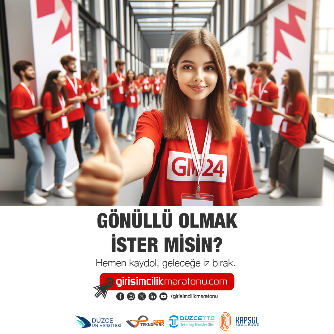  Düzce Teknopark | Girişimcilik Maratonu Gönüllülerini Arıyor!